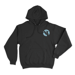 Blue Phoenix Circle Hoodie Black