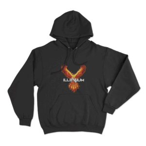 Fiery Phoenix Logo Hoodie Black