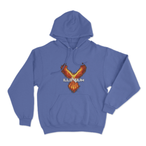 Fiery Phoenix Logo Hoodie Blue