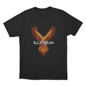 Fiery Phoenix Logo T Shirt Black