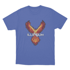 Fiery Phoenix Logo T Shirt Blue